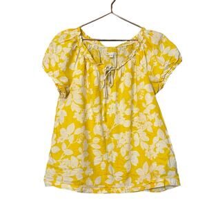 Gap Factory Yellow Floral Plus Top - Size Medium